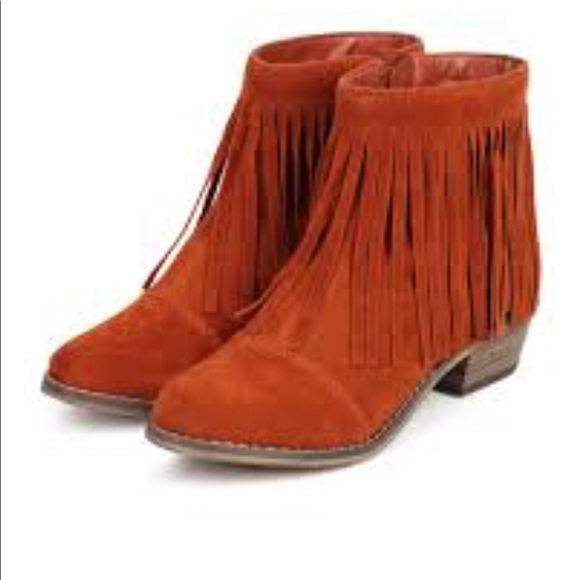 Breckelles fringe booties coral - Picture 2 of 7